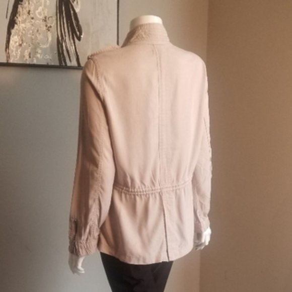 NWT-MAX JEANS UTILITY TENCEL MILITARY SAFARI JACKET - Picture 3 of 3